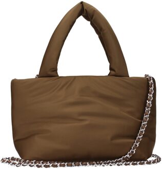 Bruine Stoffen Handtas - One Size