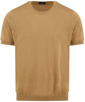 Bruine T-shirt en Polo Collectie Drumohr , Brown , Heren - Xl,L,M