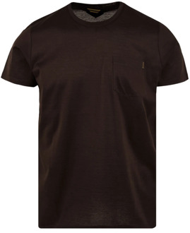 Bruine T-shirts en Polos Moorer , Brown , Heren - 2Xl,Xl,L,M