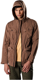 Bruine waterafstotende hoodie At.P.Co , Brown , Heren - XL