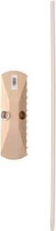 Brumag Luiwagen/schrobber 23 cm - met houten steel 130 cm - zachte schrobborstel - schoonmaakborstel