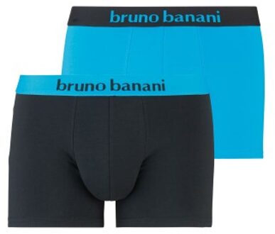 Bruno Banani 2 stuks Flowing Shorts Zwart,Blauw,Versch.kleure/Patroon,Grijs,Wit - Small,Medium,Large,X-Large,XX-Large,3XL