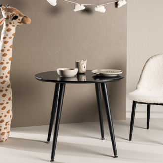 Bruno ronde kindertafel zwart – Ø 60 cm