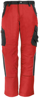 BRUNO Werkbroek met kniestukken 130430 (Twill) Rood/Zwart - NL:54 BE:48