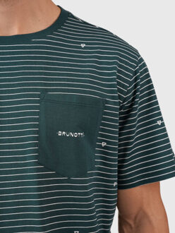 Brunotti axle-stripe men t-shirt strandshirt heren - - maat M Groen