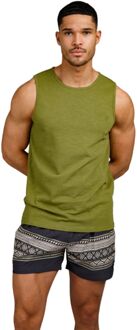 Brunotti Maluku-Slub Singlet Heren S Groen