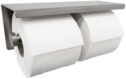 Brush Dubbele Toiletrolhouder - RVS