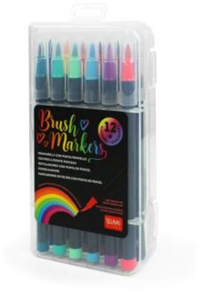 brush markers set van 12, heldere kleuren