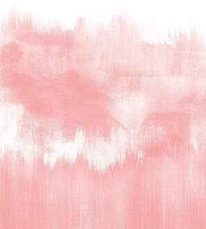 Brush Strokes Pink Vlies Fotobehang 192x260cm 4-banen
