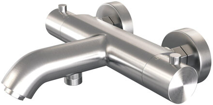 Brushed Edition badthermostaat met omstel geborsteld nikkel PVD