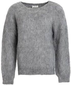 Brushed mohair mix trui Emery  grijs - L,