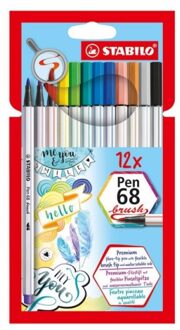 Brushstift STABILO Pen 568/12-21 etui a 12 kleuren