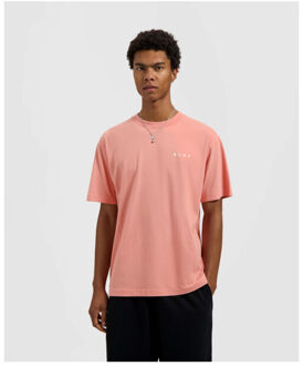 Brushstroke face tee t-shirts m240101 - maat S Rood