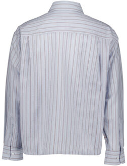 Brushstroke logo stripe ls shirt lange mouw overhemden m240309 - maat M Lichtblauw