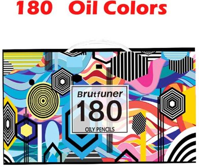 Brutfuner 48/72/120/160/180 Kleur Professionele Olie Kleur Potloden Hout Zachte Aquarel Potlood Voor school Trekken Schets Art Supplies 180 olie- kleuren