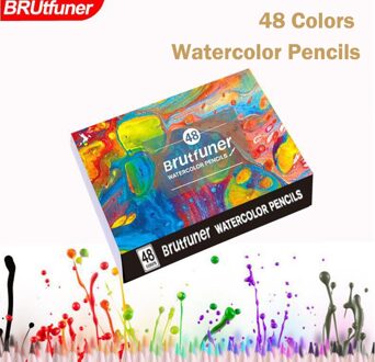 Brutfuner 48/72/120/160/180 Kleur Professionele Olie Kleur Potloden Hout Zachte Aquarel Potlood Voor school Trekken Schets Art Supplies 48 water kleuren