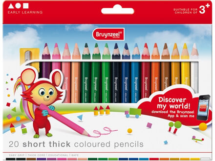 Bruynzeel Kleurpotloden Bruynzeel 2105 Young Kortjakje 20stuks assorti