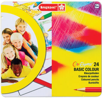 Bruynzeel Kleurpotloden in blik Bruynzeel: 24 stuks (8505M24C)