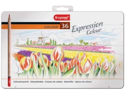 Bruynzeel Kleurpotloden in blik Expression: 36 stuks
