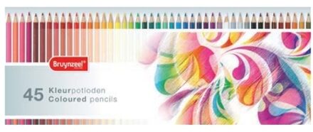 Bruynzeel kleurpotloden 'Kleurrijk', doos met 45 potloden in geassorteerde kleuren Multikleur