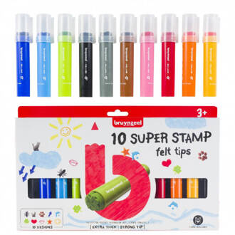 Bruynzeel Stempelstift Bruynzeel Kids super set a 10 stuks assorti