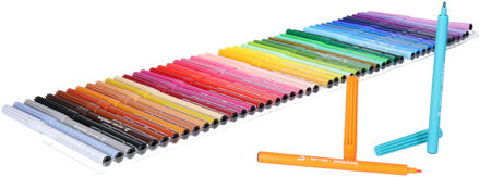 Bruynzeel viltstiften - 50 stuks - hoge kwaliteit stiften om mee te tekenen Multi