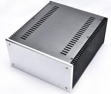 BRZHIFI BZ2412B dubbele radiator aluminium case voor klasse A eindversterker Blank zilver / Version 1