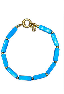 Bs267 alex blue bracelet Blauw - One size