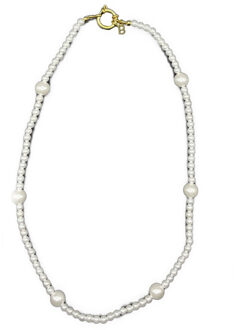 Bs298 oliver pearl necklace Wit - One size