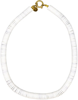 Bs316 luc big white necklace Wit - One size