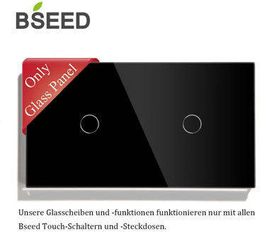 BSEED 157mm White Black Gloden Pearl Crystal Glass Glass Panel For Wall Touch Switch