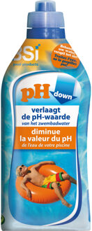 BSI zwembadreinigingsmiddel pH down 1 liter blauw/oranje
