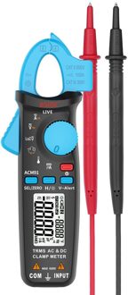 Bside ACM91 Ac Dc Stroomtang True Rms Digitale Clamp Ampèremeters 6000 Telt Auto Range Multimeter Met Temperatuur Capaciteit Ncv ACM91-blauw