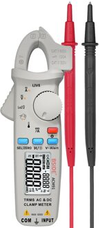 Bside ACM91 Ac Dc Stroomtang True Rms Digitale Clamp Ampèremeters 6000 Telt Auto Range Multimeter Met Temperatuur Capaciteit Ncv ACM91-grijs
