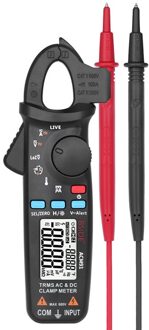 Bside ACM91 Ac Dc Stroomtang True Rms Digitale Clamp Ampèremeters 6000 Telt Auto Range Multimeter Met Temperatuur Capaciteit Ncv ACM91-zwart
