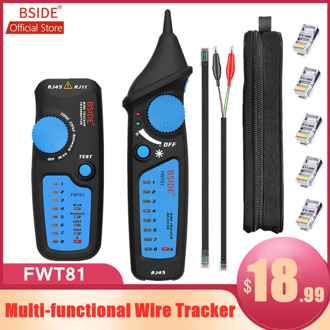 Bside FWT81 Cable Tracker RJ45 RJ11 Telephone Wire Network LAN TV Electric Line Finder Tester