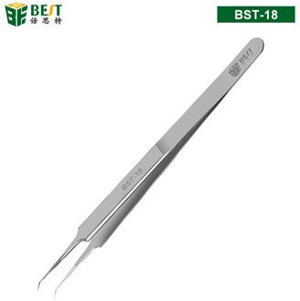 BST-18 Ultra Dunne Pincet Anti-Statische Gebogen Tip Precisie Tang Tangen Voor Fly Line Vingerafdruk Telefoon Reparatie Handgereedschap