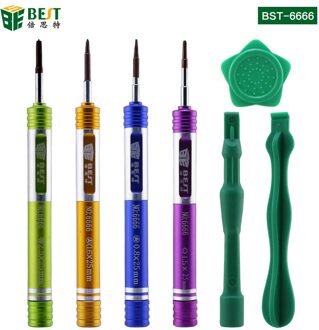 BST-6666 Precisie 7 In 1 Precisie Schroevendraaier Set Phillips Torx Schroef Drivers, Mobiele Telefoon Ipad Camera Iphone Reparatie Tool