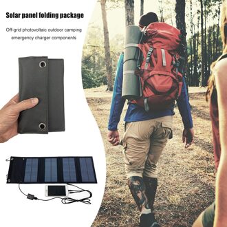 BSY-104 10W Opvouwbaar Zonnepaneel Outdoor Solar Batterij Oplader Voor Outdoor Wandelen Reizen Camping Mobiele Telefoon Usb Lader