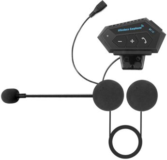 BT-12 Anti-Interferentie Bluetooth Motorhelm Headset, Draadloze Hoofdtelefoon Speaker, Handsfree Intercom Motorbike Hoofdtelefoon
