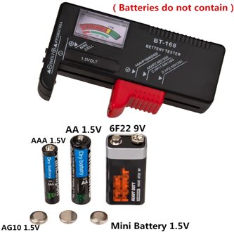 BT-168 Digitale Batterij Test Aa/Aaa/C/D/9V/1.5V Batterijen Universele Knop mobiele Batterij Colour Coded Meter Geven Volt Tester