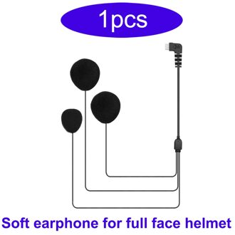 BT-S2/BT-S3 Motorhelm Intercom - Headset Microfoon Accessoire (Type C Usb, zachte Kabel Voor Integraalhelm) 1stk zacht earphone