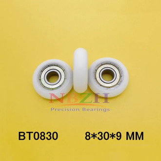 BT0830 608ZZ 608Z 608 Nylon wheel hanging / ball bearing with pulley wheel for doors and windows 8*30*9MM
