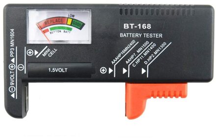 BT168 Draagbare Universele Digitale Batterij Tester Volt Checker Voor Aa Aaa 9V 1.5V Knop Meerdere Formaat Batterij tester Checker geel