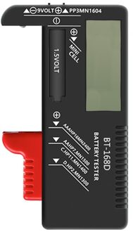 BT168 Draagbare Universele Digitale Batterij Tester Volt Checker Voor Aa Aaa 9V PP3 1.5V Knop Meerdere Formaat Batterij tester Checker BT168D
