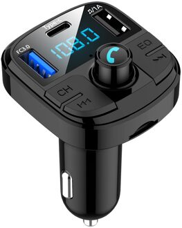 BT29 Bluetooth 5.0 Fm Transmitter Car Kit MP3 Modulator Auto-oplader QC3.0 Dubbele Usb Met Led Rooster Screen Eq Modus