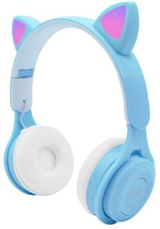 BT5.0 Kat Oren Leuke Stijl Draadloze Bluetooth Hoofdband Game Hoofdtelefoon Voor Grils Kleurrijke Headset Schoonheid 3.5Mm Audio Kabel 03