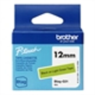 Btag-G31 niet-gelamineerde tape zwart op lichtgroen 12 mm (origineel)