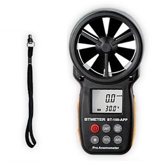 Btmeter Digitale Lcd Anemometer Draagbare Handheld Wind Speed Meter Temperatuur Gevoelstemperatuur Met Backlight Voor Meten Windsnelheid