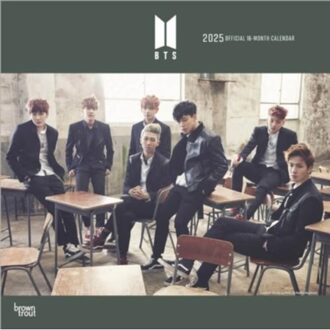 Bts Official 2025 12 X 24 Inch Monthly Square Wall Calendar Plastic-Free Browntrout K-Pop Bangtan - Browntrout